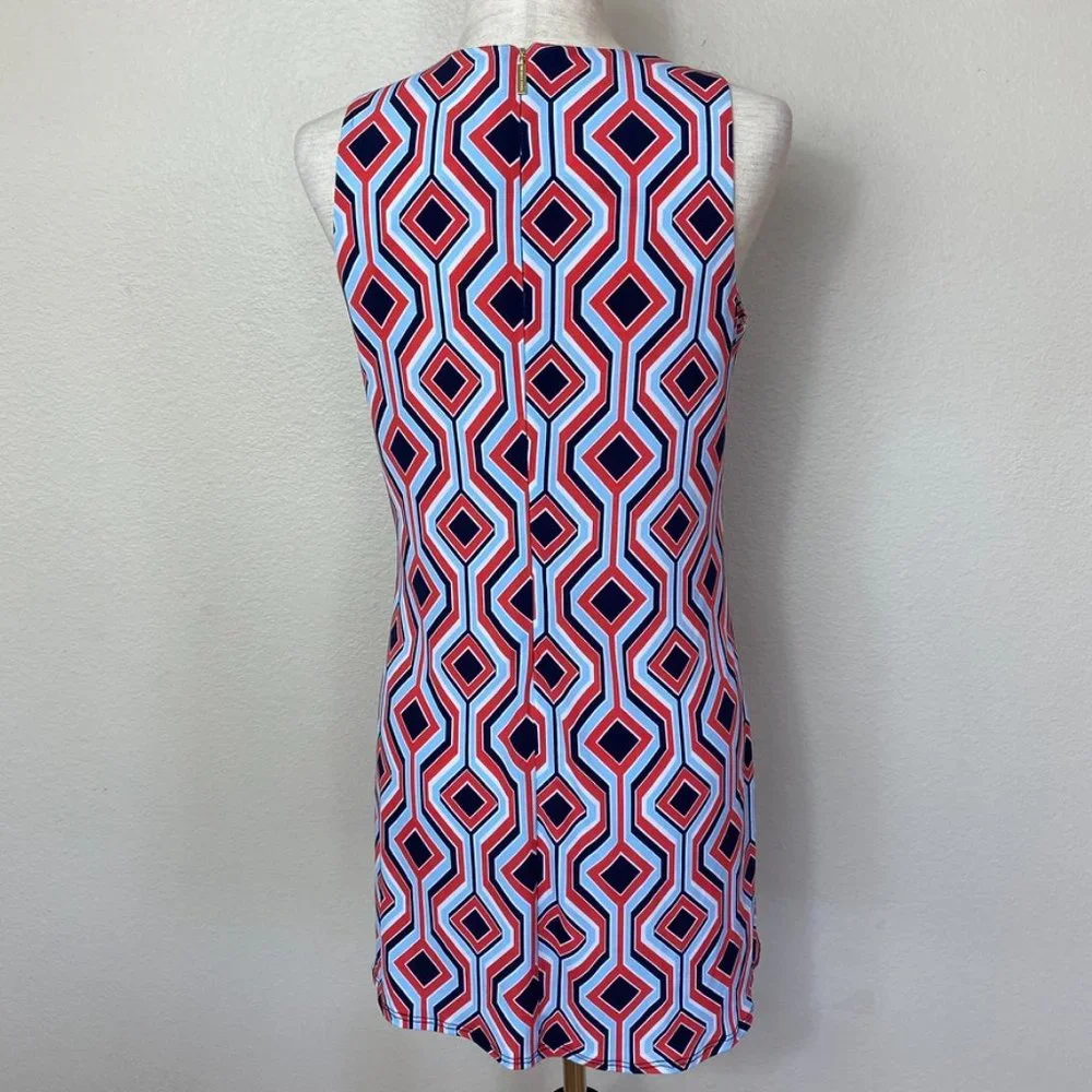 MICHAEL KORS geometric sleeveless dress. Sz S EUC